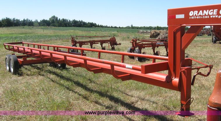 image for item 2764 Orange Ox round bale trailer