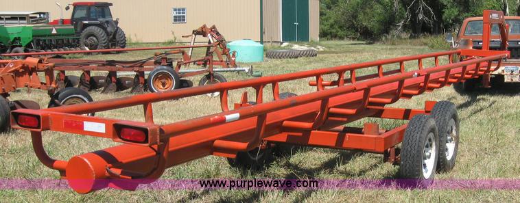 image for item 2764 Orange Ox round bale trailer