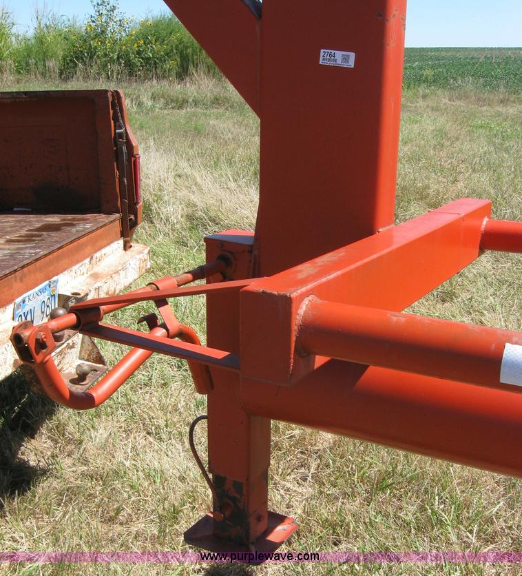 image for item 2764 Orange Ox round bale trailer