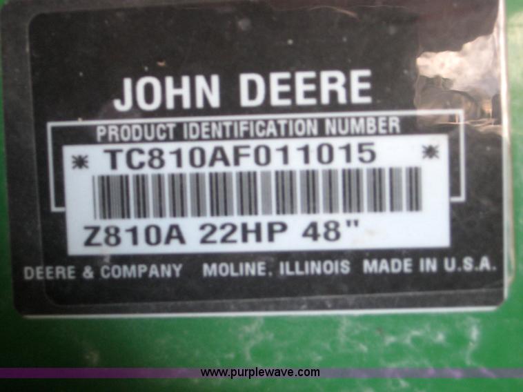 image for item 2798 John Deere Z810A commercial mower