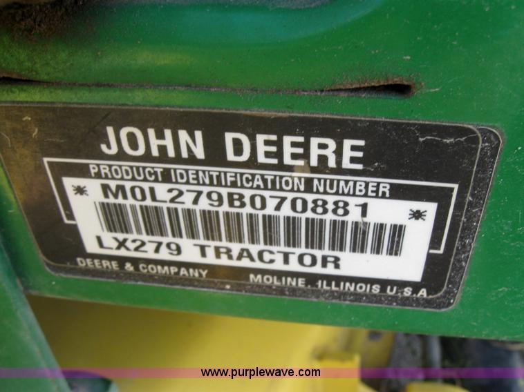 image for item 2799 John Deere LX279 mower