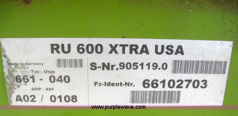 image for item 2979 2008 Claas RU-600 forage head