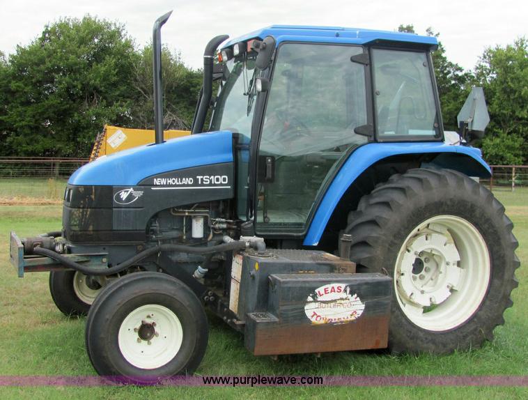 image for item 6942 2002 New Holland TS100 tractor with side-boom mower