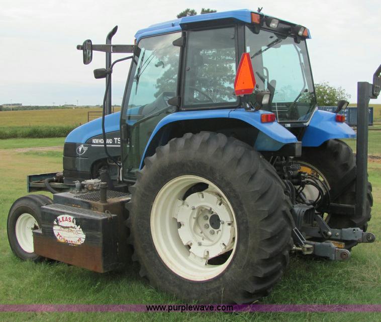 image for item 6942 2002 New Holland TS100 tractor with side-boom mower
