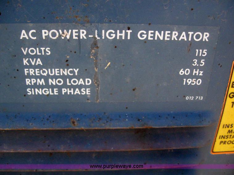 image for item 9192 Miller Roughneck 1E welding generator