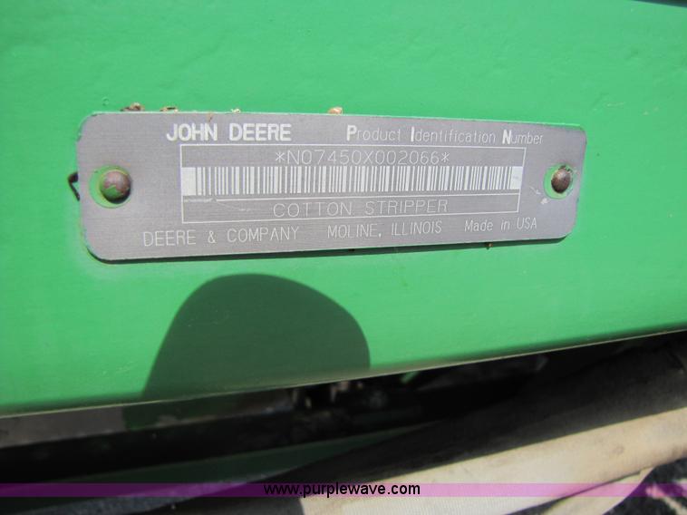 image for item 3439 1996 John Deere 7450 cotton stripper