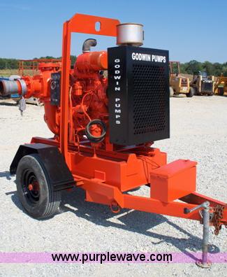 image for item 1502 Godwin trailer mounted 6" trash pump