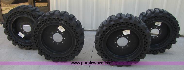 image for item 2324 (4) Bullman flatproof skid steer tires