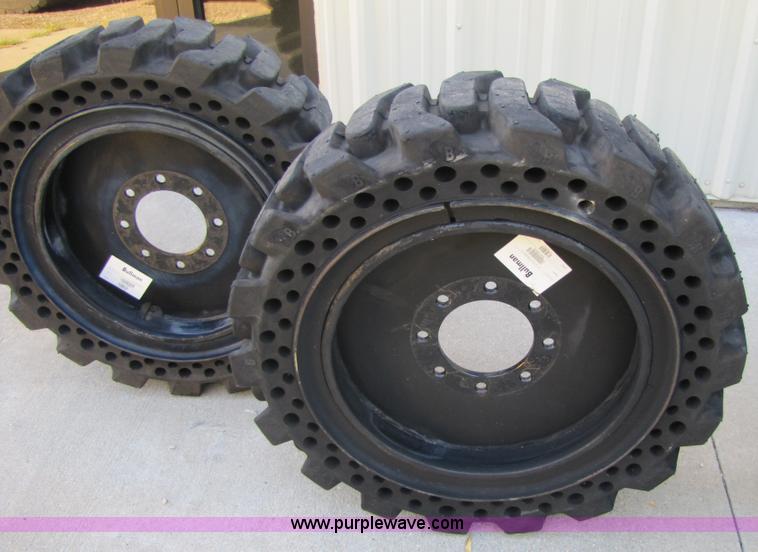 image for item 2324 (4) Bullman flatproof skid steer tires