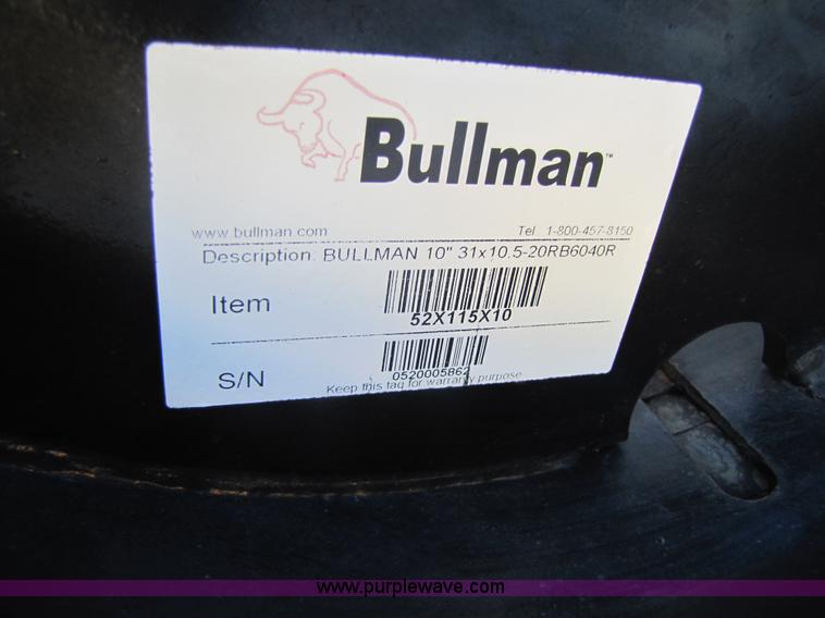 image for item 2324 (4) Bullman flatproof skid steer tires