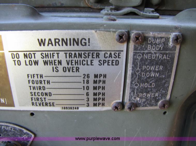 image for item 3134 M51A2 5-ton 6x6 army truck with 10.5' dump bed