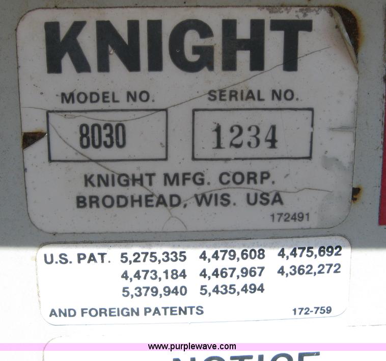 image for item 3563 Knight ProTwin Slinger 8030 manure spreader