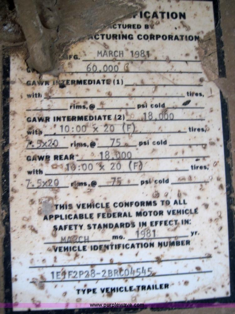 image for item 4095 1981 Fast 32' dump trailer