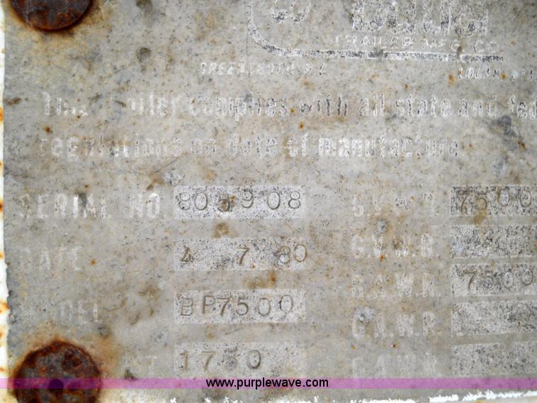 image for item 5062 1980 Butler BP7500 pole trailer