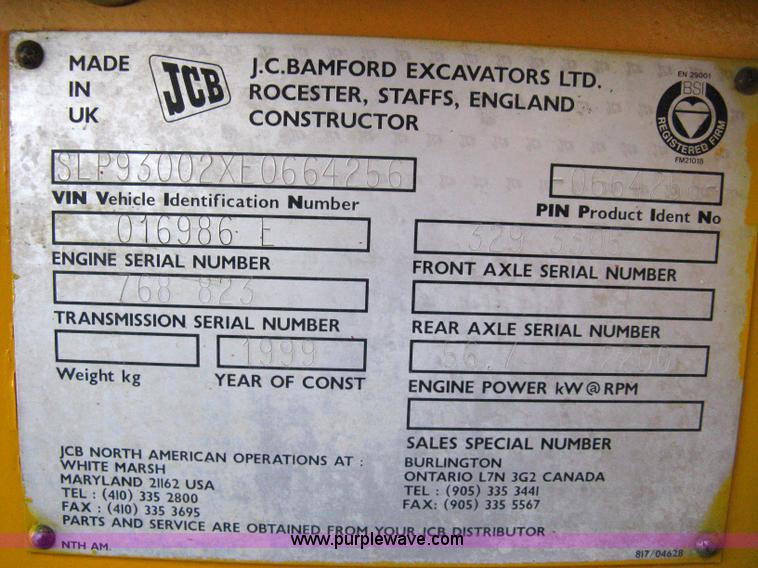 image for item 5114 1999 JCB 930 rough terrain forklift