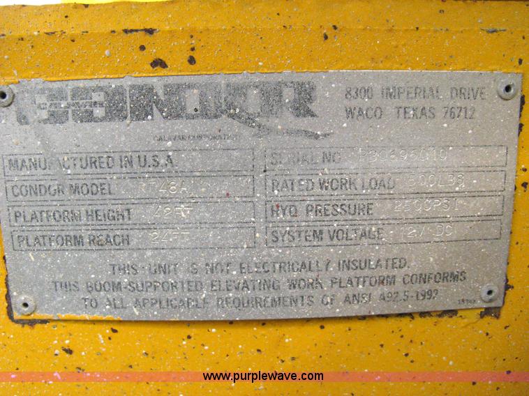 image for item 5117 Condor RT48A boom lift