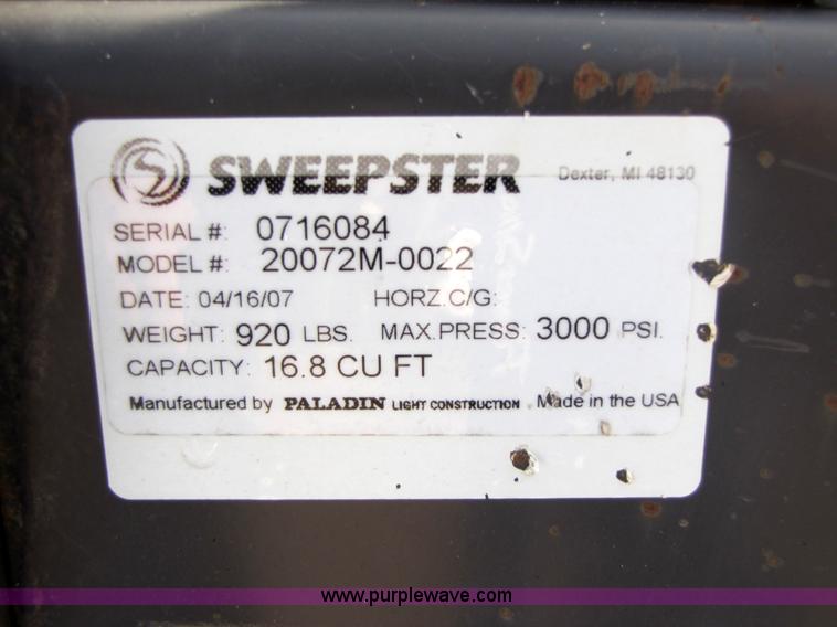 image for item 5184 Sweepster broom skid steer attachment