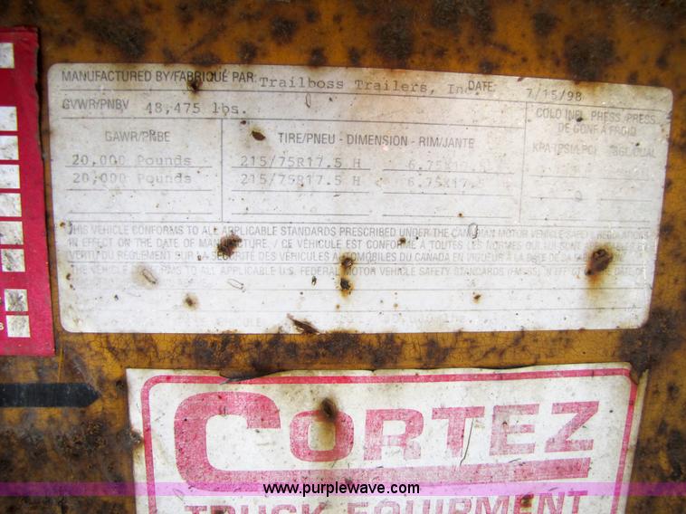 image for item 5192 1998 Trailboss double axle trailer