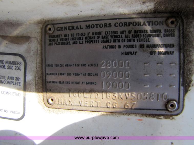 image for item 5246 1989 GMC C6500 dump truck