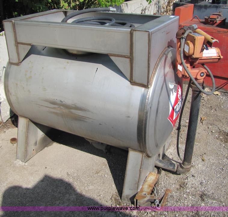 image for item 5252 1998 Mid-State stainless steel fuel tank with pump