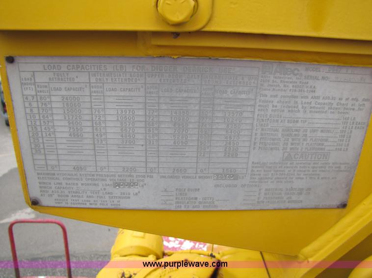 image for item 5268 2000 GMC C7500 digger derrick truck