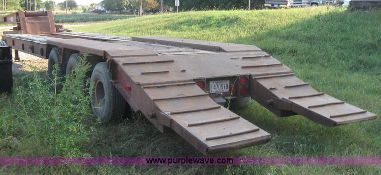 image for item 5566 1981 Bush Hog Landcraft 32' flatbed trailer