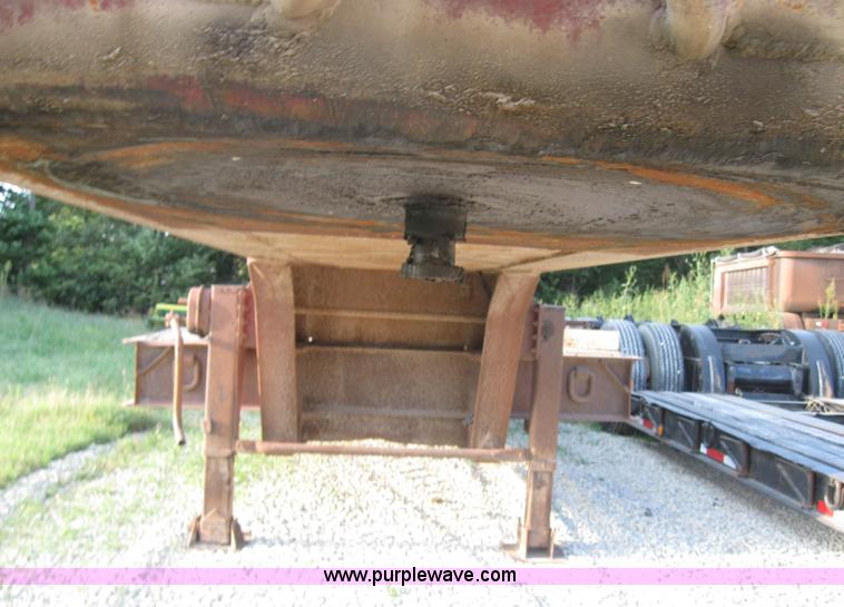 image for item 5566 1981 Bush Hog Landcraft 32' flatbed trailer