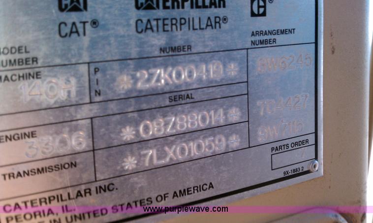 image for item 6956 1995 Caterpillar 140H motor grader