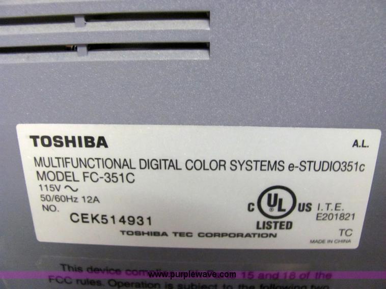 image for item 2352 Toshiba Super 63 digital color copy machine