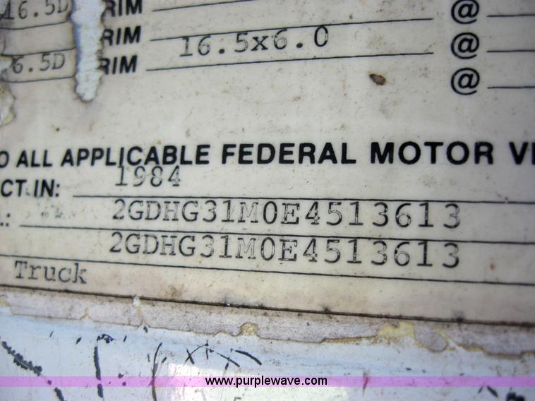 image for item 2767 1984 GMC Vandura 3500