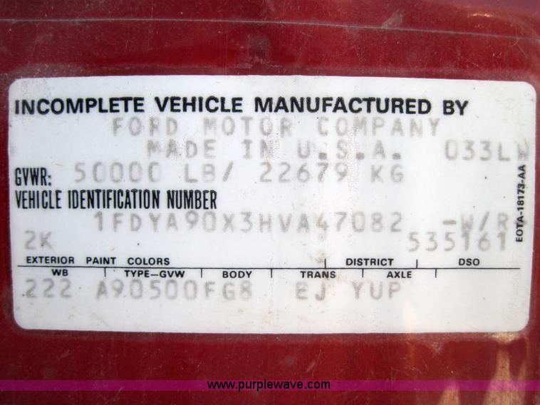 image for item 4017 1987 Ford LTL9000 semi truck