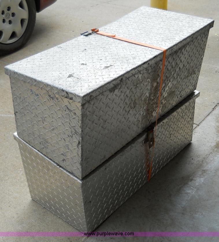 image for item 5049 (2) aluminum chain saw boxes
