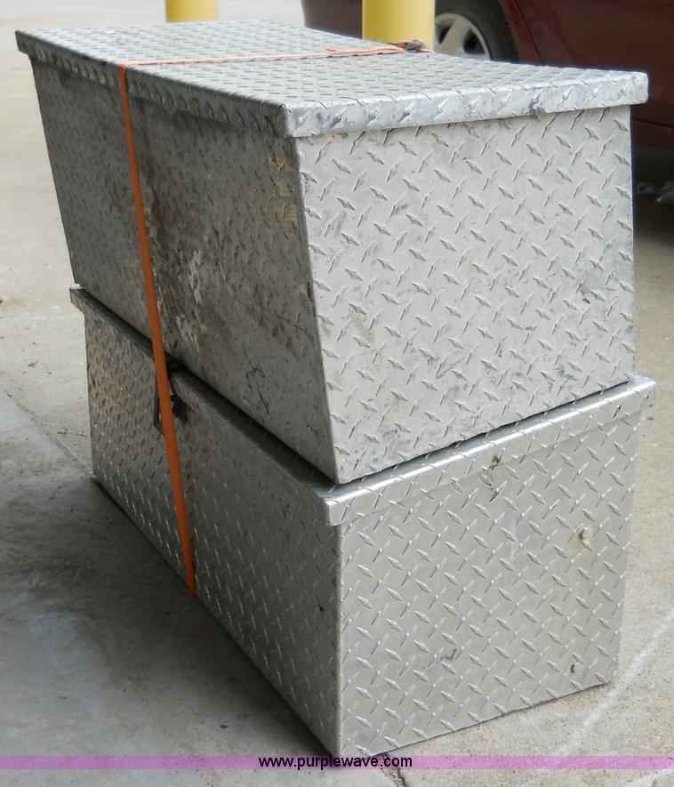 image for item 5049 (2) aluminum chain saw boxes