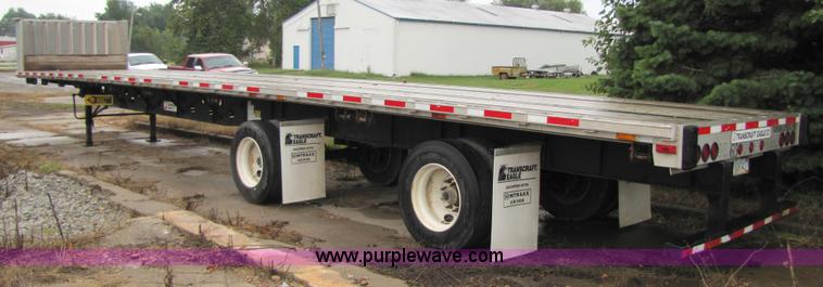 image for item 5260 2004 Transcraft Eagle II aluminum flatbed trailer