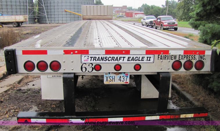 image for item 5260 2004 Transcraft Eagle II aluminum flatbed trailer