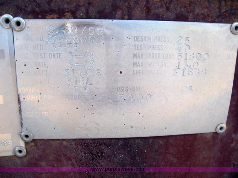 image for item 6161 1978 Karl Cool CTK stainless steel tanker