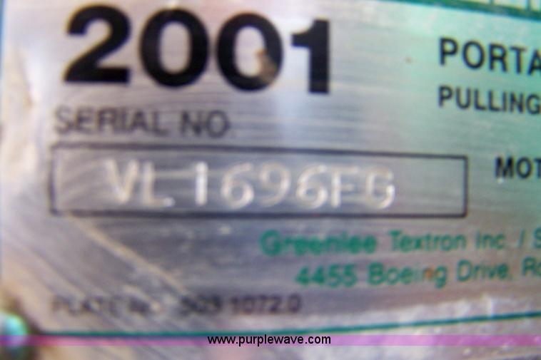 image for item 7306 2001 Greenlee portable cable puller