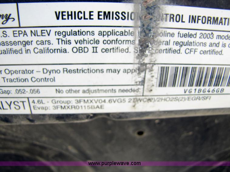 image for item 4660 2003 Ford Crown Victoria Police Interceptor