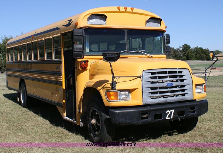 image for item 6329 1997 Ford B800 Blue Bird 59 passenger bus