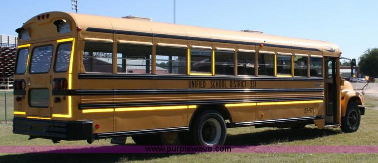 image for item 6329 1997 Ford B800 Blue Bird 59 passenger bus