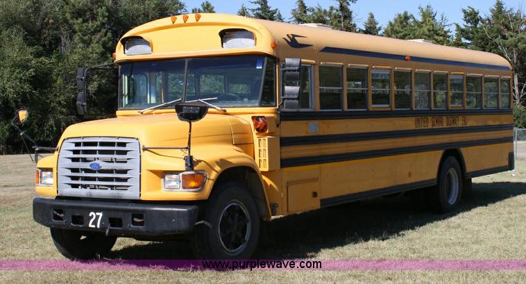 image for item 6329 1997 Ford B800 Blue Bird 59 passenger bus