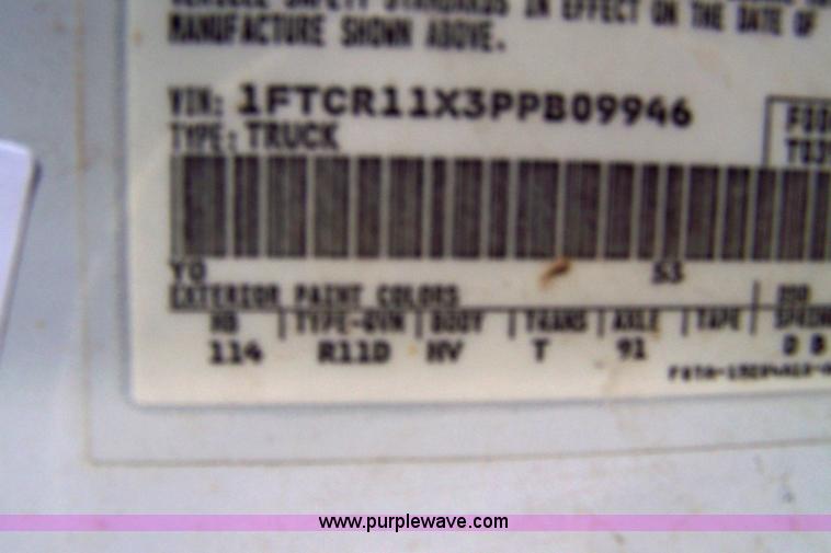 image for item 7281 1993 Ford Ranger pickup truck