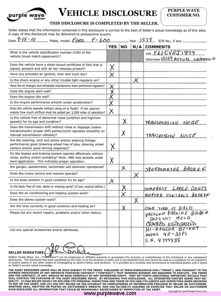 image for item 2292 1979 Ford F600 bucket truck