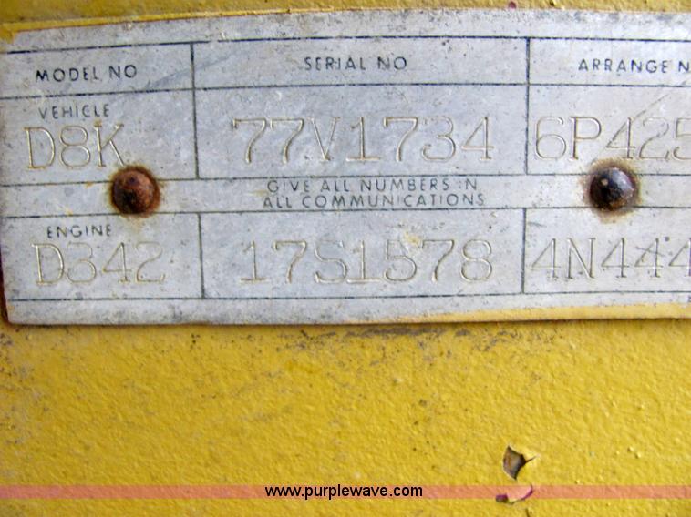 image for item 4841 1978 Caterpillar D8K dozer