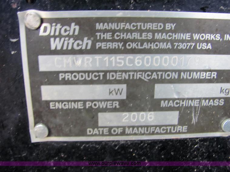 image for item 4843 2008 Ditch Witch RT115 trencher
