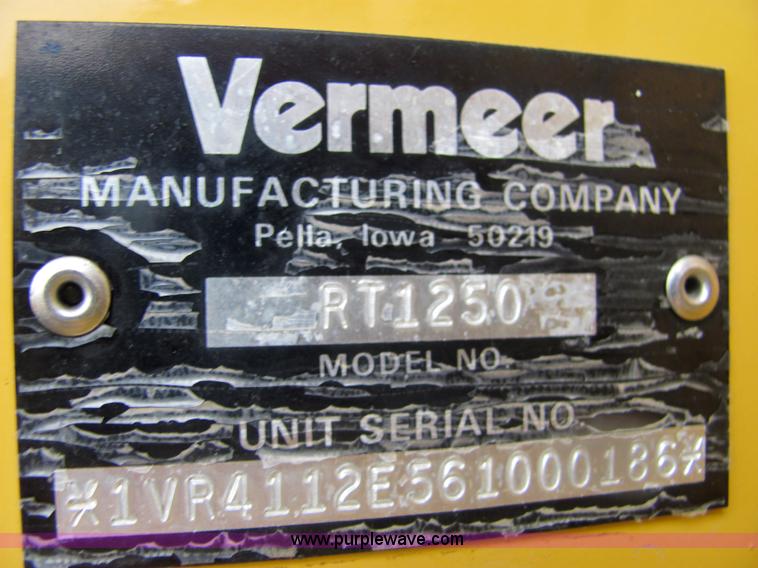 image for item 4846 2007 Vermeer RT1250 trencher