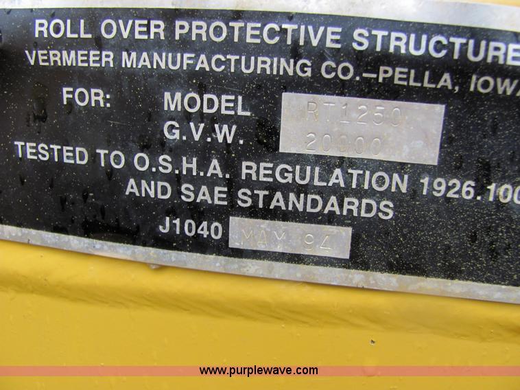 image for item 4846 2007 Vermeer RT1250 trencher