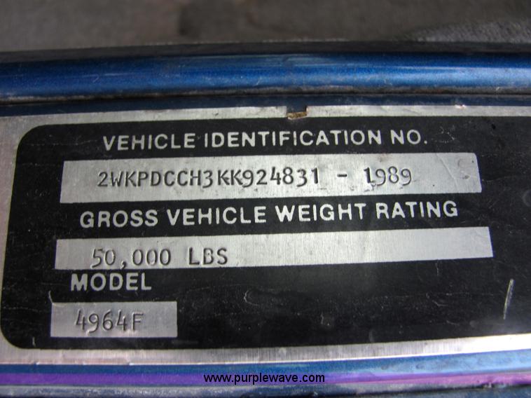 image for item 4856 1989 Western Star 4964F vacuum truck