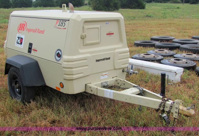 image for item 4876 2007 Ingersoll Rand P185WIR trailer mounted compressor