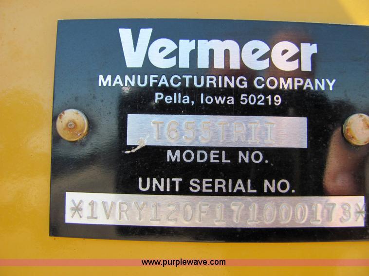 image for item 4882 2007 Vermeer T655 Commander 2 trencher